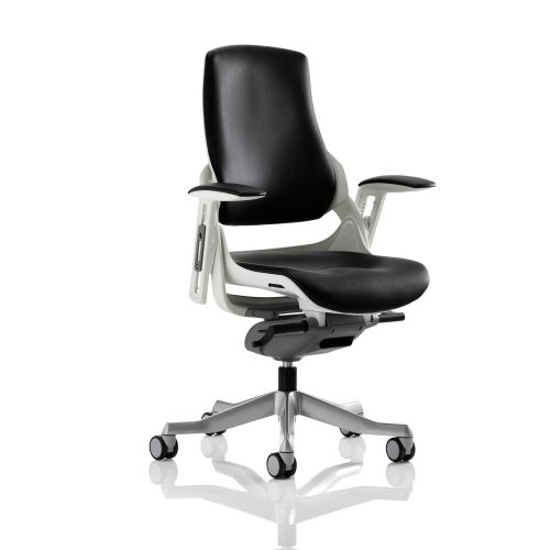 Adroit Zure Executive Chair With Arms Leather Black Ref Ex000110