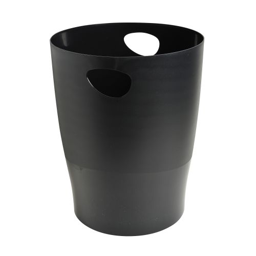Exacompta Forever Waste Bin 15L Recycled Plastic Dia 263xH335 Black Ref 453014D