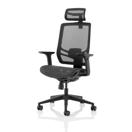 Trexus Ergo Twist Mesh Seat Mesh Back Headrest Black Ref KC0299