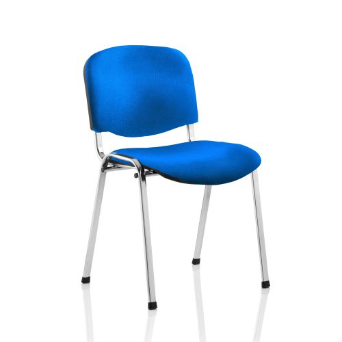 Trexus Stacking Chair Chrome Frame Blue 470x420x500mm Ref BR000068