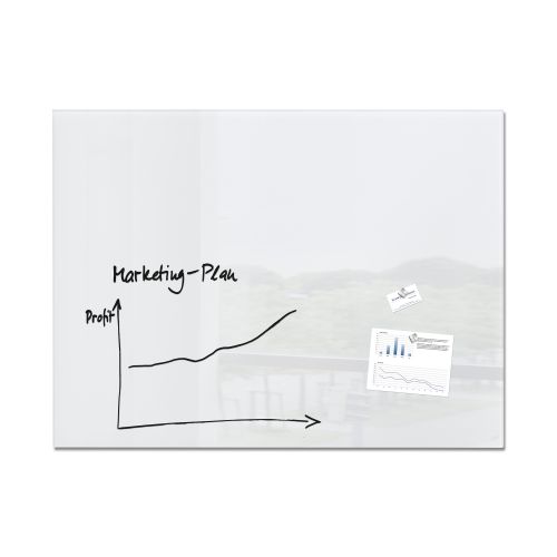 Sigel Magnetic Tempered Glass Whiteboard Artverum 1200x900 Super