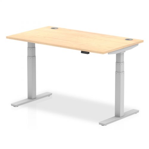 Trexus Sit Stand Desk With Cable Ports Silver Legs 1400x800mm