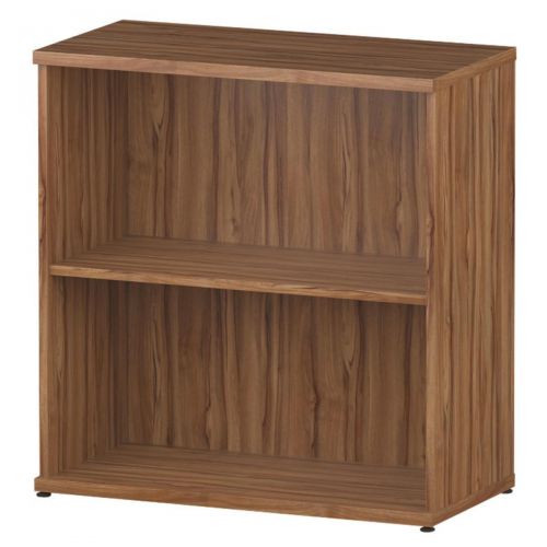 Trexus Office Low Bookcase 800x400x800mm 1 Shelf Walnut Ref