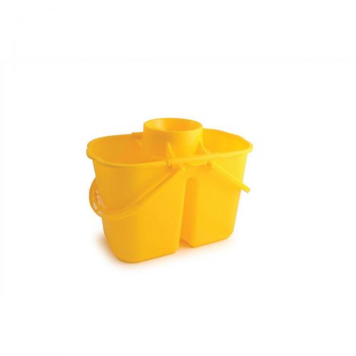 Brooms Mops Buckets Duo Mop Bucket Colour Coded 7 And 8 Litre Sections Total 15 Yellow