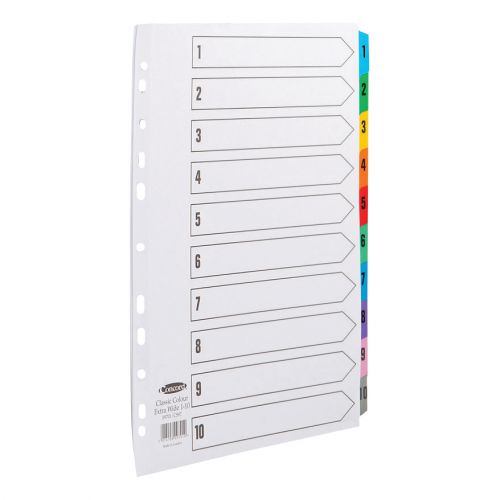 5 Star Maxi Index Extra-wide 150gsm Card with Coloured Mylar Tabs 5-Part A4 White