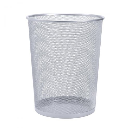 5 Star Office Mesh Waste Bin Lightweight Sturdy Scratch Resistant 15-20 Litres DxH 305x345mm Silver
