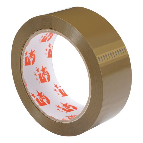 5 Star Packaging Tape 38mmX66M Buff