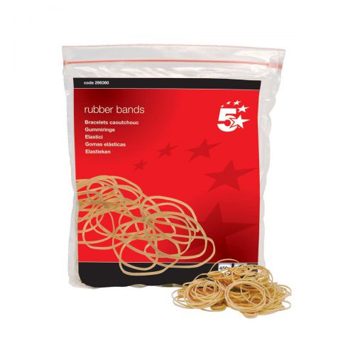 5 Star RubberBands No16 63x1.5mm454g Bag