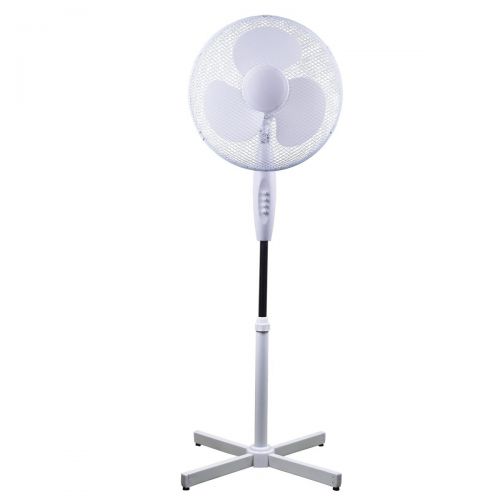 5 Star Facilities Pedestal Fan 16 Inch Floor Standing W Tilt Lock 3 Sd H1180 1400mm Dia 406mm White