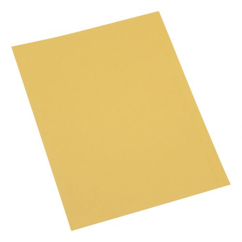 5 Star Office Square Cut Folder 250gsm Mediumweight A4 Yellow 394305 [Pack 100]