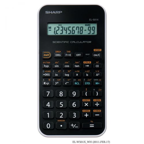 Sharp Junior Handheld Scientific Calculator 10 Digit Battery Power 75x10x144mm Black Ref EL-501X