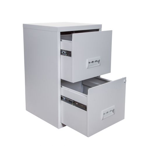 Filing Cabinet Steel 2 Drawer A4 400x400x660mm Ref 95000