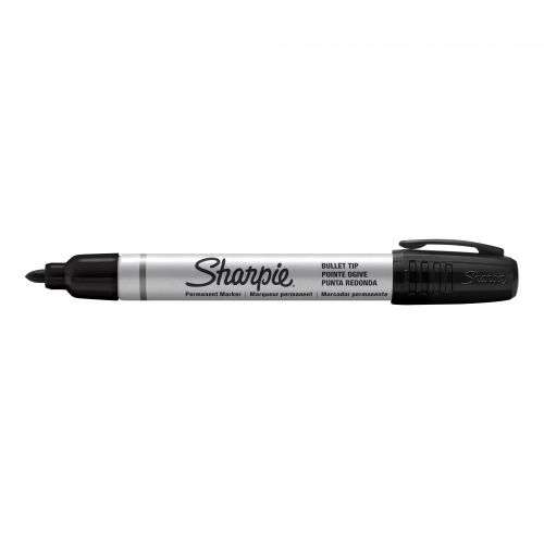 Bullet Chisel Tip PERMANENT BLACK Marker Pens
