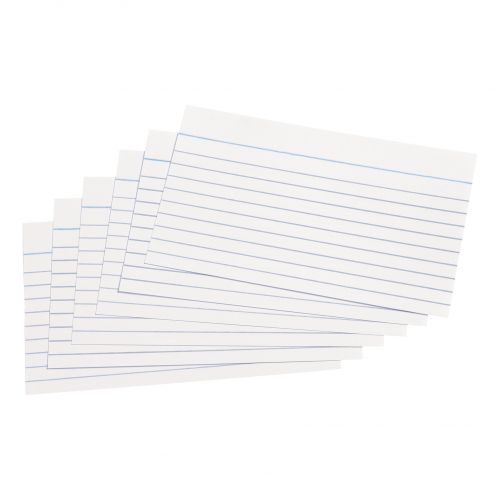 Record Cards Ruled Both Sides 5x3in 127x76mm White [Pack 100]