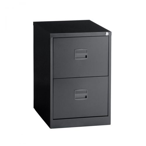 Trexus 2 Drawer Filing Cabinet 470x622x711mm Black Ref 632701