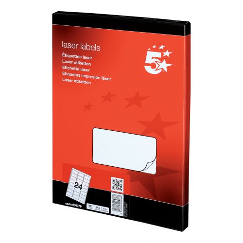 5 Star Multipurpose Lbls 64x34 100 Shts