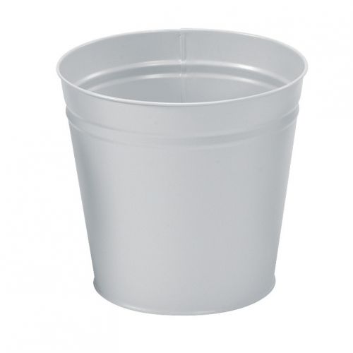 5 Star Round Metal Waste Bin 15L Silver
