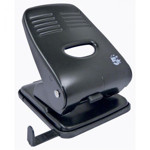 5 Star 2Hole 40sheet Punch Metal Black