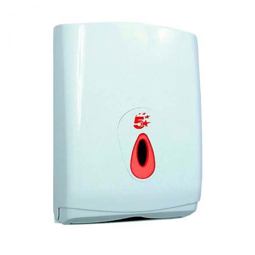 5 Star Facilities Hand Towel Dispenser Small W290xD145xH265mm Plastic White