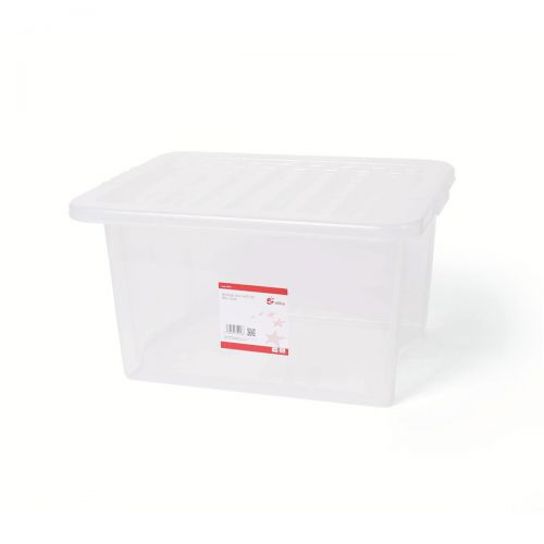 5 Star Storage Box 35L Clear
