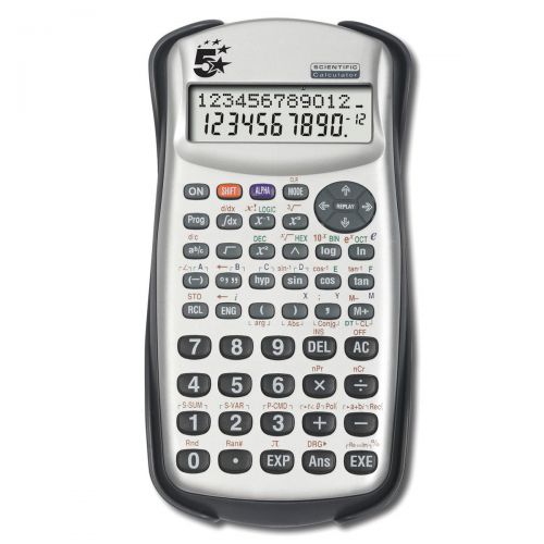 5 Star Office Scientific Calculator 2 Line Display 279 Functions 84.5x19x164.5mm Silver/Black