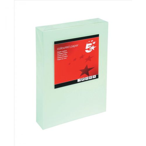 5 Star Tinted Card A4 160g L/Green Pk250