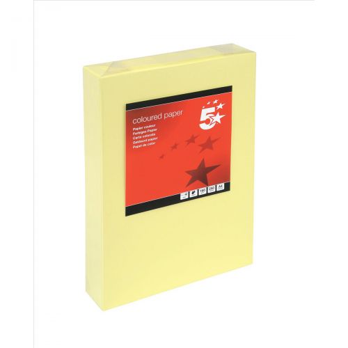 5 Star Tinted Card A4 160g L/Yell Pk250