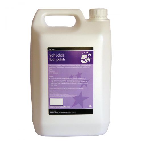 5 Star Facilities High Solids Floor Polish 5 Litres