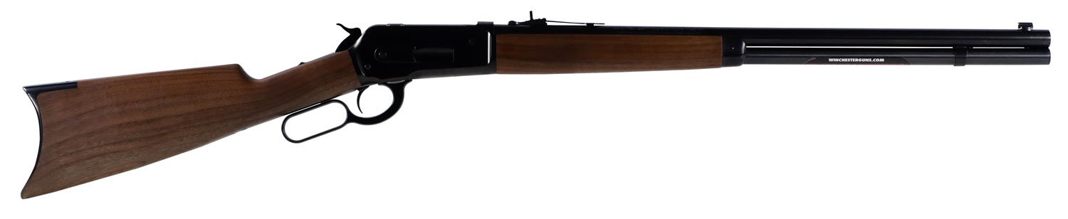 Winchester Repeating Arms 534175171 Model 1886 Short Rifle 45-90 Win 8+1 24” Brushed Polish Blu Sporter Brl D&T Stl Rec Grade I Satin Walnut Straight
