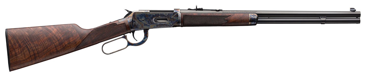 Winchester Repeating Arms 534284114 Model 1894 Deluxe Short Rifle FS 30-30 Win 7+1 20” Gloss Blu Button Rifled Stl Brl Color Case Hardened Stl Rec