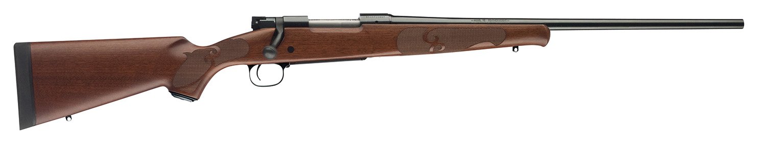 Winchester Guns 535201299 Model 70 Featherweight Cmpct 6.8 Western 3+1 20” Satin Walnut Fixed w/Feather Checkering Stk Brushed Polish Blu RH