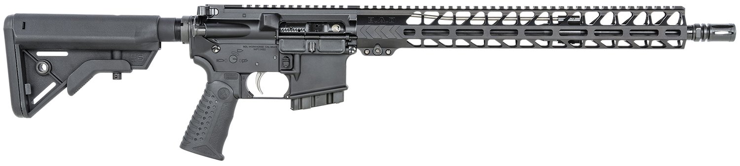 Battle Arms Development WORKHORSE 017-CA Workhorse *CA Compliant 223 Wylde 16” 10+1 Blk Anodized Blk 6 Position B5 Bravo Adjustable Stk Blk Poly Grp