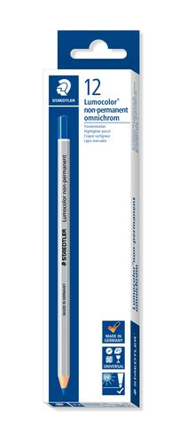 Staedtler Lumocolor Non-Permanent Omnichrom Pencil Blue (Pack 12) 108-3 Wax Pencils & Crayons 14414SR