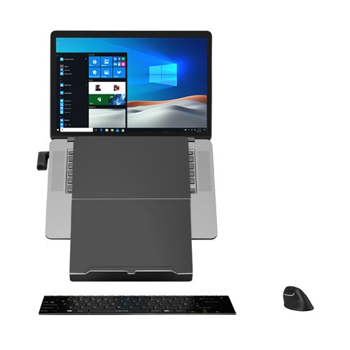 Ergo Kit Black - Wireless Complete Portable Ergonomic Workstation Kit for Laptop - Contains ETRA Black, Solo X, AVE /'a:vei/ mouse, and USB hub