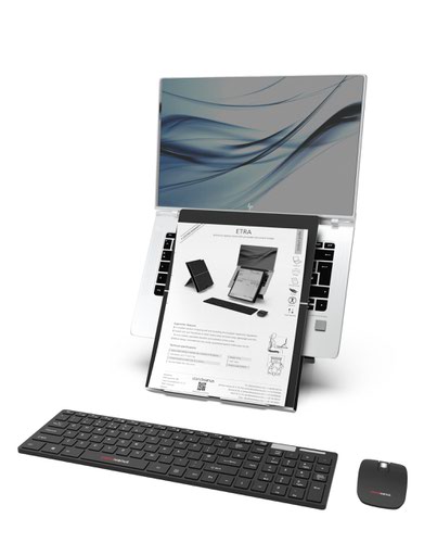 Laptop Stand with Pivotable Document Holder - Black
