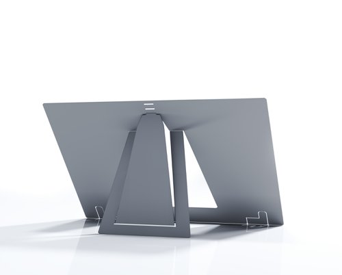 ST201517 | The Standivarius Libro B is a portable A4 fold-away book holder. It has been designed to provide a correct in-line working position to relieve back / neck pain. It can be used to hold single documents, A4 spreads, open books or just tablets, what ever you need for your work. With 3 height adjustment possibilities it matches all height and opening angle requirements. It is also an excellent space-saver as it has a smaller footprint and it folds flat to just 2 mm - a good ergonomic companion for small desks. It is portable in a protective sleeve when folded.