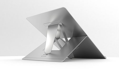 A4 Fold-away Document Stand - Natural Aluminium