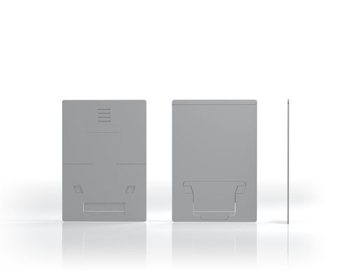 Oryx evo D - Universal Ergonomic Laptop Stand with In-line Document Holder - Natural Aluminium