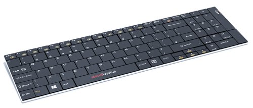 2.4 GHz Wireless Rechargeable Keyboard with Number pad - Black
