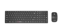 ABC - Compact Wireless Keyboard with Number pad and Mouse - Black