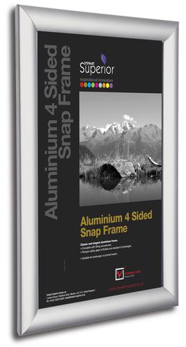 Seco A3 Brushed Aluminium Snap Frame Silver - AM8-A3