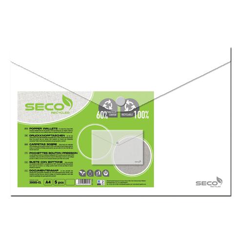 Stewart Superior Eco Biodegradable Wallet A4 Clear (Pack of 5) 30085-CL