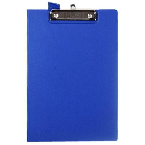 SECO A4+ PVC Covered Foldover Clipboard with Heavy Duty Clip Blue