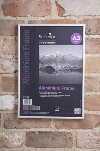 Photo Frame Clip-down Aluminium with Non-glass Perspex Front Back-loading A3 420x297mm Silver  880906