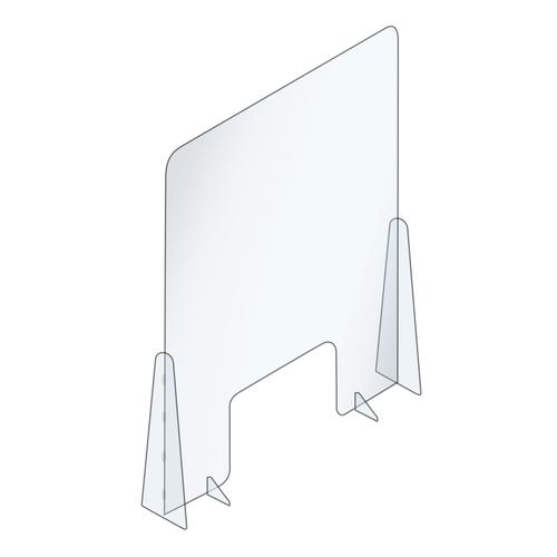 SECO Acrylic Screen - Sneeze Screen 660 x 880mm with Hatch