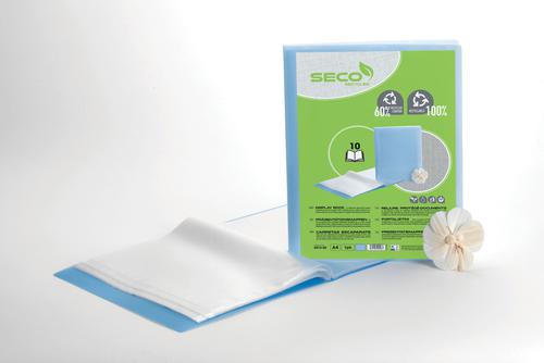 SECO A4 Display Book with 10 Pockets Blue