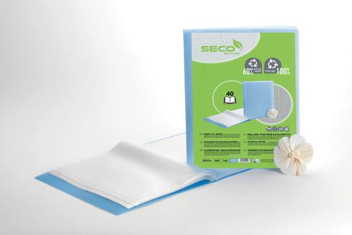 SECO A4 Display Book with 40 Pockets Blue