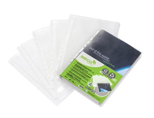 Sseco Expandable Punched Pocket Biodegradable Open Top 180m A4 Clear Ref EPP-10 Pk10