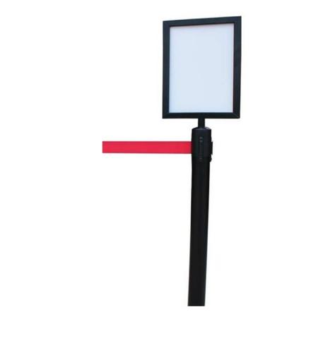 24968SS | Retractable Crowd Control Barrier Header Panel - A4. Designed to go on the top of our own posts, the A4 double sided header allows standard posts to become information points.Easy 'slide in' frames, allow simple message change into the unit.