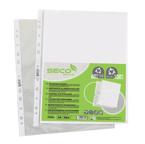 SECO A4 Punched Pockets 50 Micron (Pack of 50)
